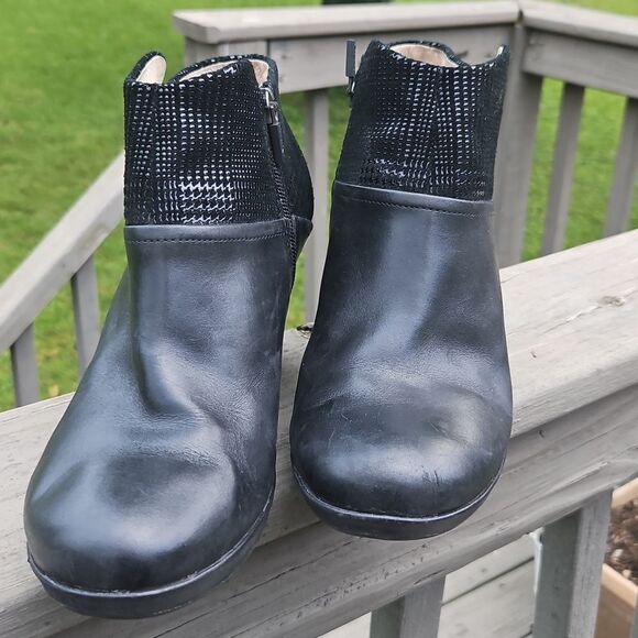 Dansko MILEY Black Leather & Suede Ankle Boots | Size 40 - Picture 2 of 6